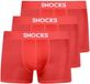 SNOCKS Boxershorts Heren - 3 Stuks - Hibiscus - Effen - Maat XXL