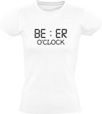 Sol's Beer o´clock Dames T-shirt - Wit - 2XL