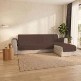 Italian Bed Linen Pinsonic Trend Gewatteerde bankovertrek, met omkeerbaar schiereiland, bruin, 190 cm