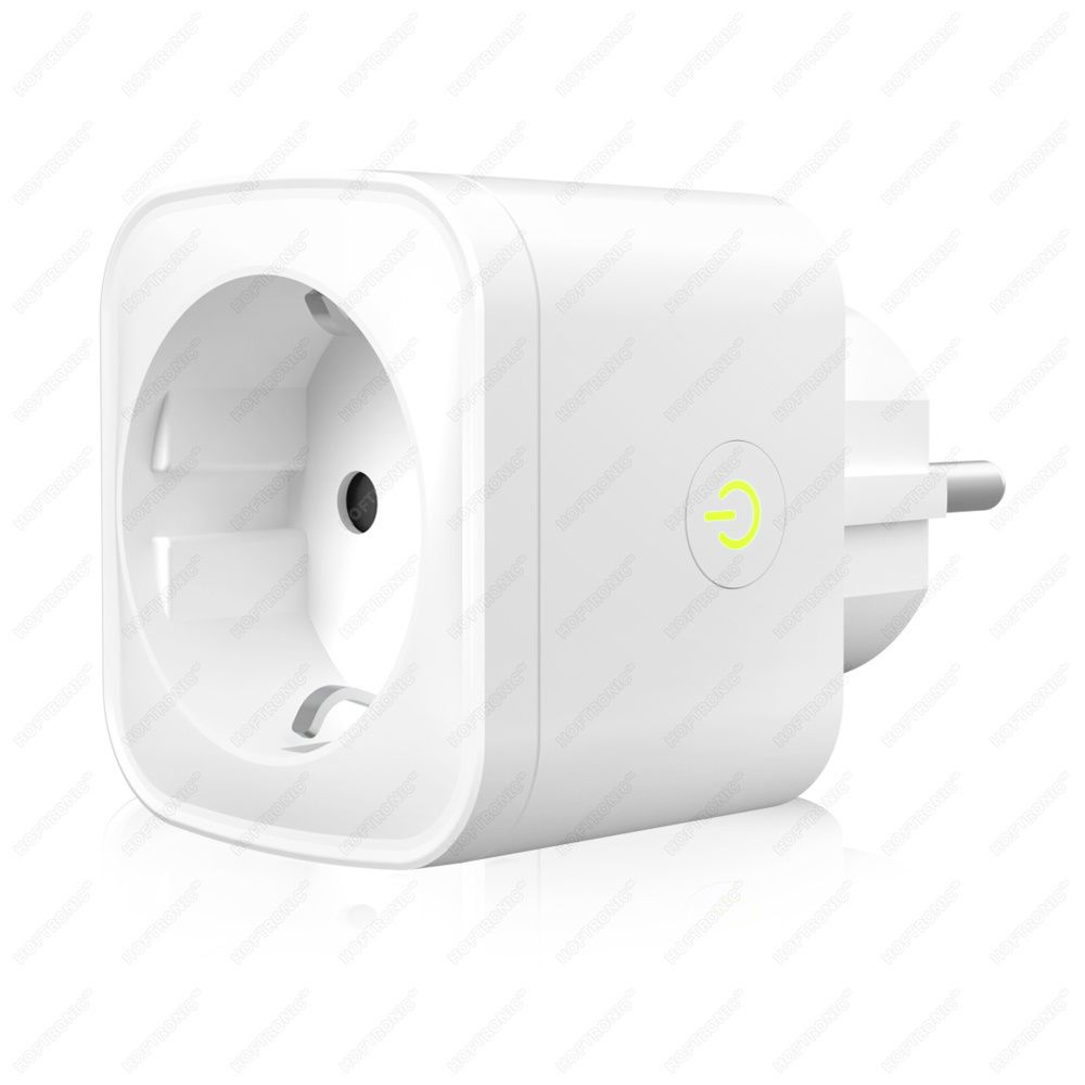 HOFTRONIC SMART Smart plug Slimme stekker - WiFi & Bluetooth - met tijdschakelaar - Compatibel met Amazon Alexa & Google Home - Wit - 16a smart plug - Incl. Energiemeter