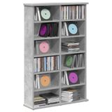 vidaXL Meuble CD Gris béton 60 x 17 x 92 cm Bois traité