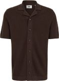 WE Fashion Heren regular fit gebreide polo van linnenmix