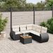 Maison Exclusive - Ensemble de meubles de jardin 6 pièces avec canapé et coussins, noir, en polyrotin