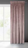 Eurofirany Villa Gordijn, fluweel, zacht, plooiband, 1 stuk, edel gordijn, dik, 290 g/m2, elegant, glad, effen, wollig, modern, klassiek, woonkamer, slaapkamer, lounge, poeder, 140 x 270 cm