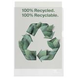 Rexel Recycle A4-mappen, sterk PP reliëf, 100 micron, 100 stuks