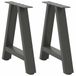 VidaXL Salontafelpoten 2 stuks A-vormig 60x30-31 cm Staal Antraciet