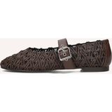 Notre-V Popper Ballerina's Dames - Bruin - Maat 40