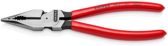Knipex 08 21 185 naald combinatietang met kunststof bekleding zwart geatramenteerd 18.5 cm