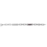 31/0082 Phebus 31/0082 Herenarmband roestvrij staal kabel mesh rechthoekig 21,5 cm koffiebruin