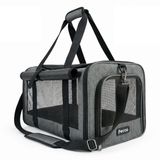 Pecco Draagtas Hond en Kat - Tot 9 kg - 48x30x30 cm - Grijs