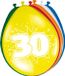 Folat Verjaardag leeftijd ballonnen 30 jaar - 8x - multi - 30 cm