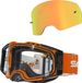 Schnorr MX Pro Orange - Lunettes de motocross | Verres transparents (S0), anti-buée, système tear-off/roll-off avec verres interchangeables, orange miroir