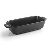 Lacor - Mini-kookpan, rechthoekig, zonder deksel, gemaakt van melamine, vaatwasmachinebestendig, BPA-vrij, 18 x 8,5 cm, 480 ml, zwart