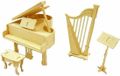 T & F creations Poppenhuis muziekinstrumenten - bouwpakket - schaal 1:12 - hout