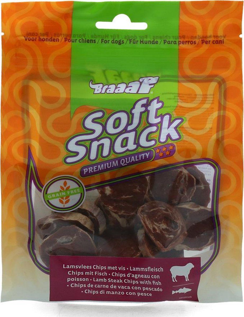 Braaaf Beef Steak chips with fish 85 gr
