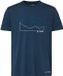 VAUDE Tekoa wollen T-shirt heren, korte mouw, ronde hals, maat S, dark sea/blue