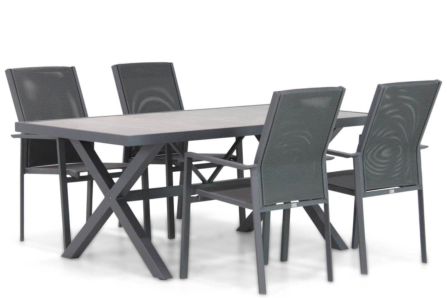 Presto Ricadi/Crossley 185 cm dining tuinset 5-delig - 7434234494442