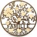 Unyqoos® Unieke wanddecoratie levensboom en bois pour affichage familial personnel