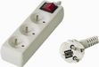 PremiumCord PP3K-02 power uitbreiding 2 m 3 AC-uitgang(en) Wit