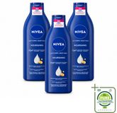 Nivea Lait pour le corps 3 x 400 ml Peau sèche à très sèche