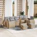 Maison Exclusive - Ensemble de jardin 10 pièces, polyrotin beige