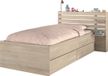 CaliCosy lit avec rangement – 90 x 190/200 cm – Couleur : effet bois – TENALIA