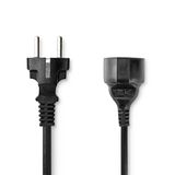 Nedis CEGL10200BK30 Stroomkabel Zwart 3 m