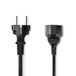 Nedis CEGL10200BK30 Stroomkabel Zwart 3 m