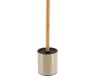 Tendance Toiletborstel met houder 103 series - taupe - 10 x 37 cm - metaal/bamboe hout