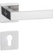 Hermat béquille INVITE en acier inox, cylindre profilé PZ chrome poli