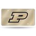 Rico Industries NCAA Purdue Boilermakers - Gold Laser Inlaid Metal License Plate Tag, 6 x 12"