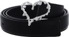 Desigual Leren Riem Accessories Leather Belt W85 Black Zwart