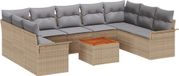 vidaXL Tuinbank Set Beige en Lichtgrijs