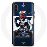 Maniacase Hoesje voor iPhone XS Max Formule 1 blauw Verstappen