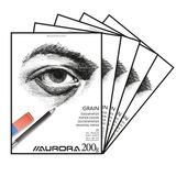 Aurora Tekenblok - Grain - Tekenpapier - Schetsblok - 270x360mm - 200g - 20 Vel - 10 stuks