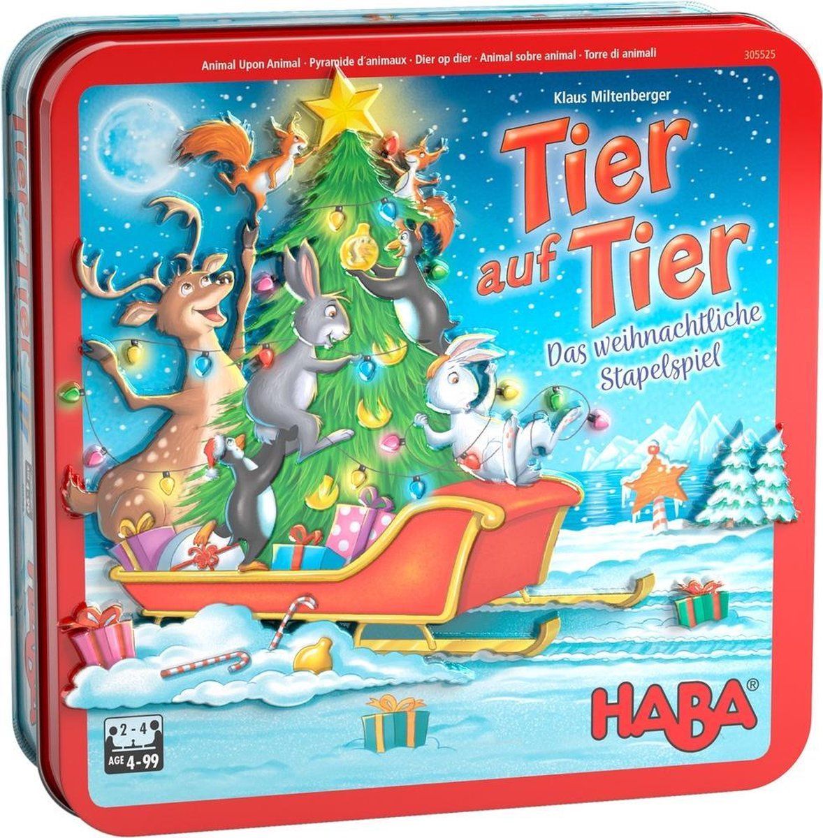 Haba Kerststapelspel Dier Op Dier (de) Hout 31-delig