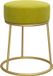 vidaXL Hocker rond fluweel mosterdgroen