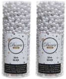 Decoris Kralenslinger - 6x - wit - 10 meter - kunststof - glans