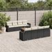 Prolenta Maison Exclusive - Tuinset voor in de tuin, 9-delig, met kussens, zwart, van polyrotan