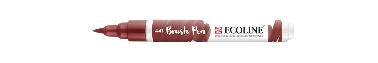 Talens Ecoline 441 - Markeerstift - Wit, Bruin - 1 stuk