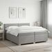 vidaXL Boxspringbed met matras Lichtgrijs 200 x 200 cm Stof