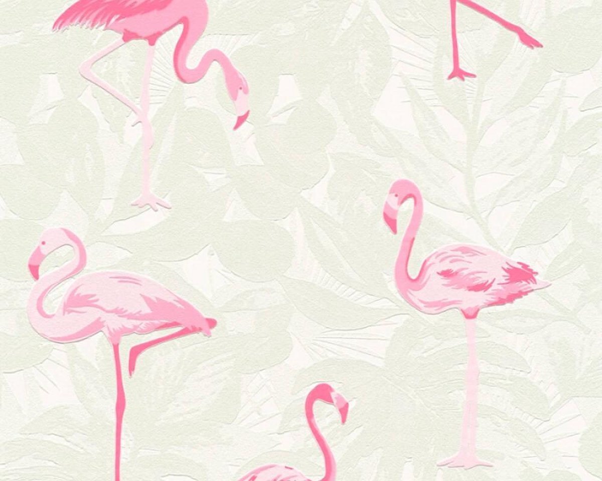 AS Creation FLAMINGO BEHANG - Creme Roze Wit - Kinderkamer - Boys & Girls 6