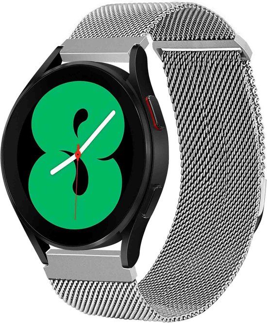 iMoshion Milanees Bandje - Zilver - Maat S - Geschikt voor Samsung Galaxy Watch 3/4/5/6 - Magneetsluiting