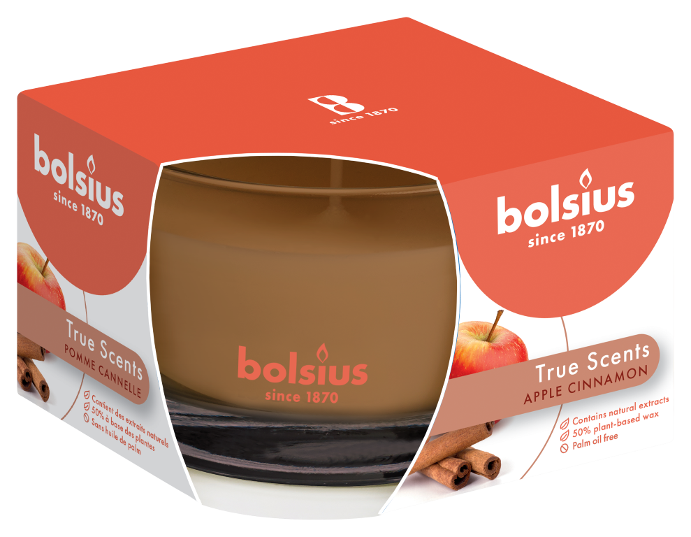 Bolsius Geurglas 63/90 True Scents Apple Cinnamon