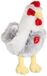 GIPSY TOYS Pluche kip met geluid - 22 cm - Wit/grijs
