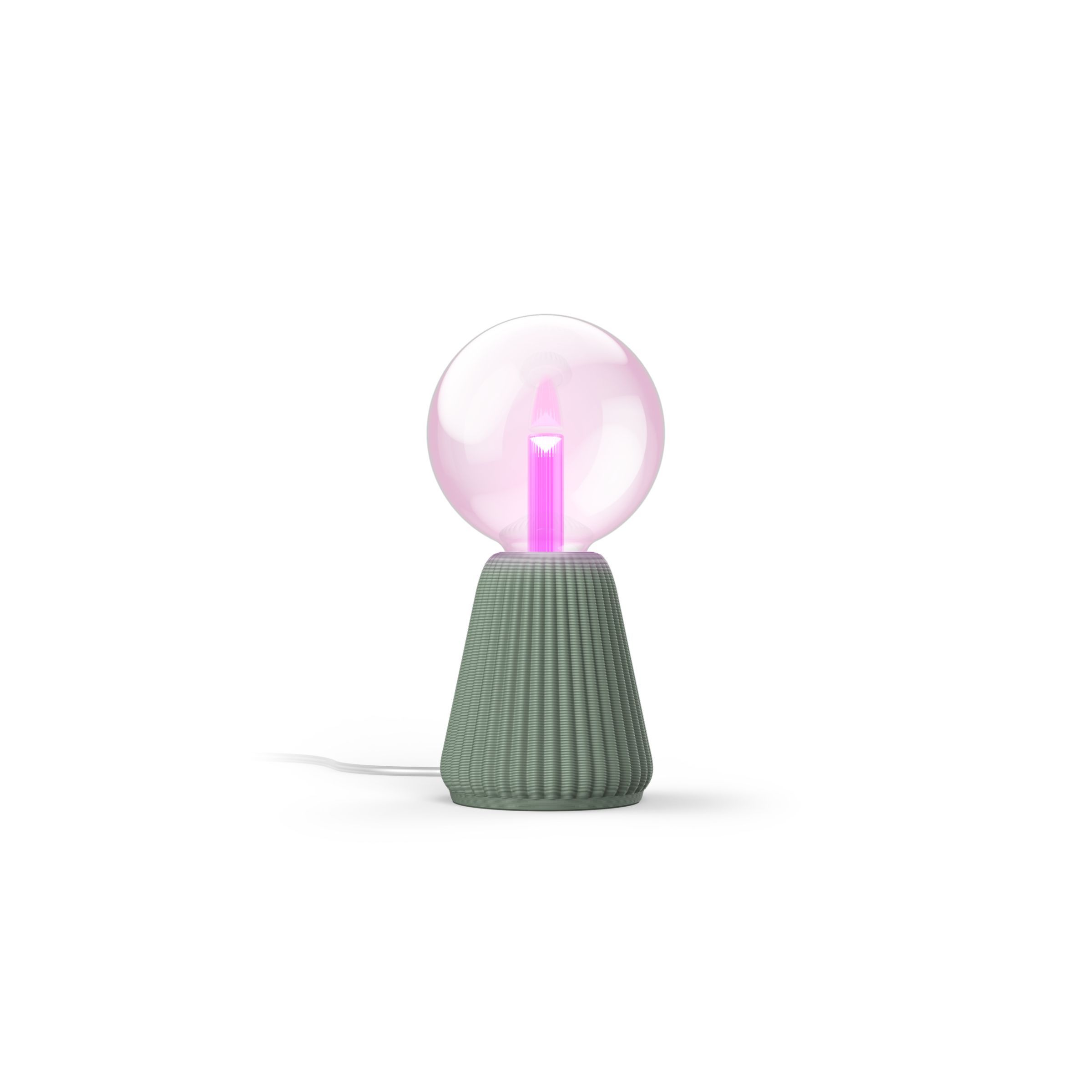 Philips Hue Philips Lightguide Bolvormige Lamp (g125) + 3d-geprinte Kegelvormige Lampvoet (saliegroen)