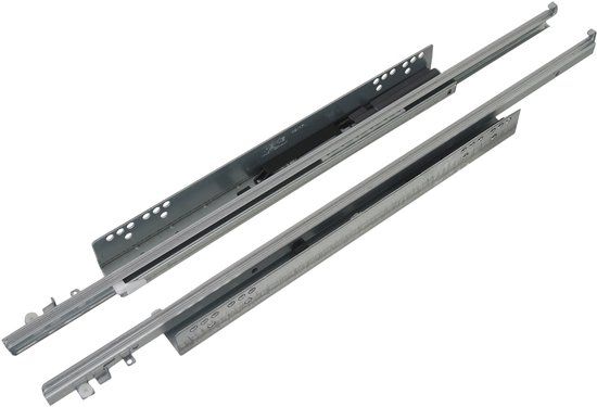 Toolstation Tuinenbouwmarkt Ladegeleiders softclose 550mm (Set) Grijs Metaal 2 stuk(s) 25 kg