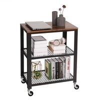 Vasagle Trolley - Keukenwagen - Bijzettafel - Vintage - Spaanplaat - 4 jaar garantie - LRC78X