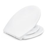 Amazon Basics Toiletbril in O-vorm met Kinderring, Softclose, Wit