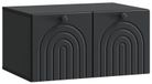 Support mural meuble TV noir 59,5 x 41 x 30 cm bois transformé